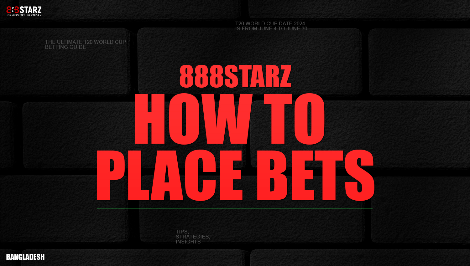 For novices, here’s a simple guide on how to start betting on the ICC T20 World Cup 2024 via 888starz.