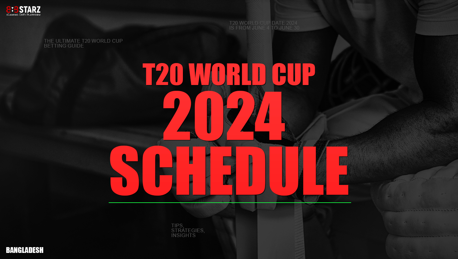 Full fixture list of ICC T20 World Cup 2024 matches available for wagering on 888starz