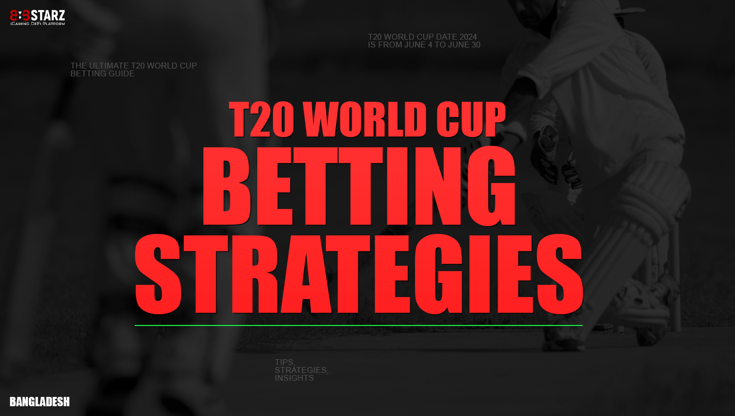 Here are some strategies and valuable advice for those looking to bet successfully on the ICC T20 World Cup 2024 through the 888starz platform.