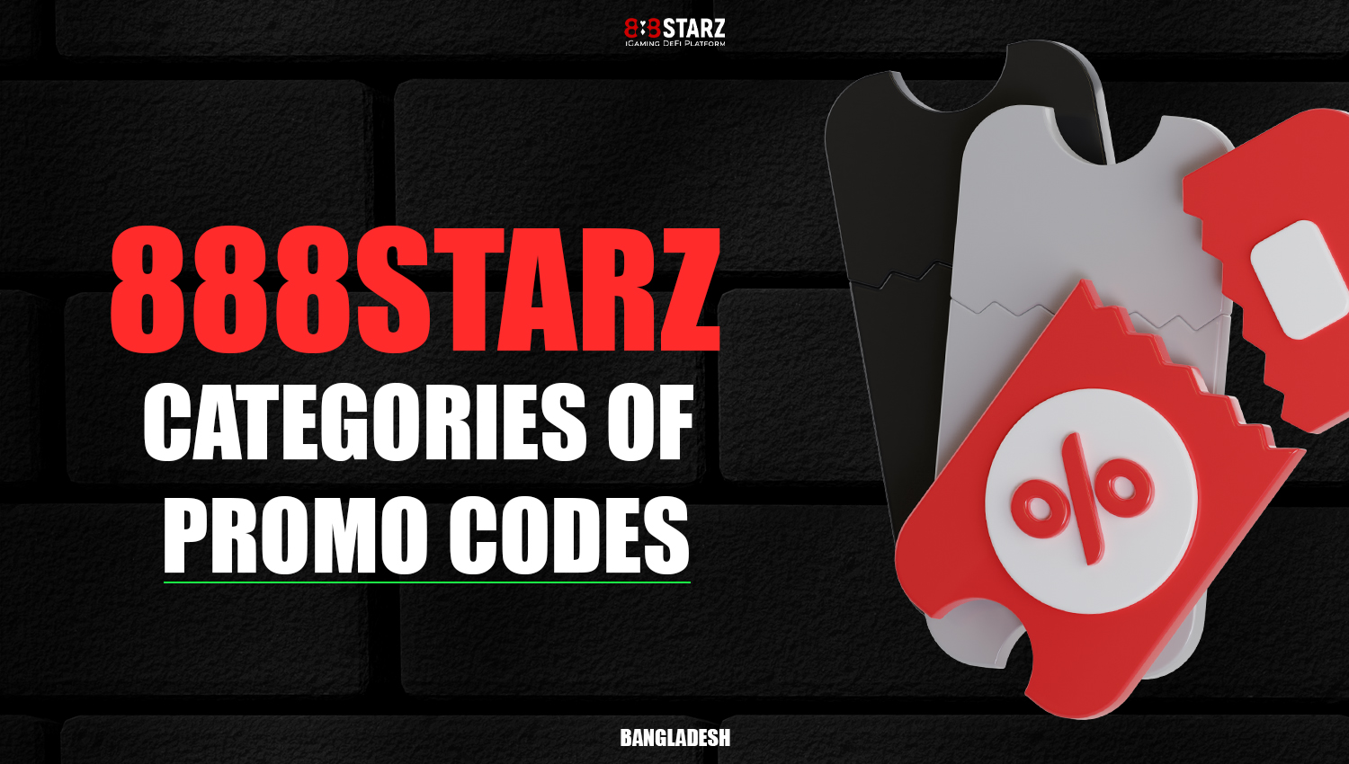 Various categories for applying 888Starz promo codes