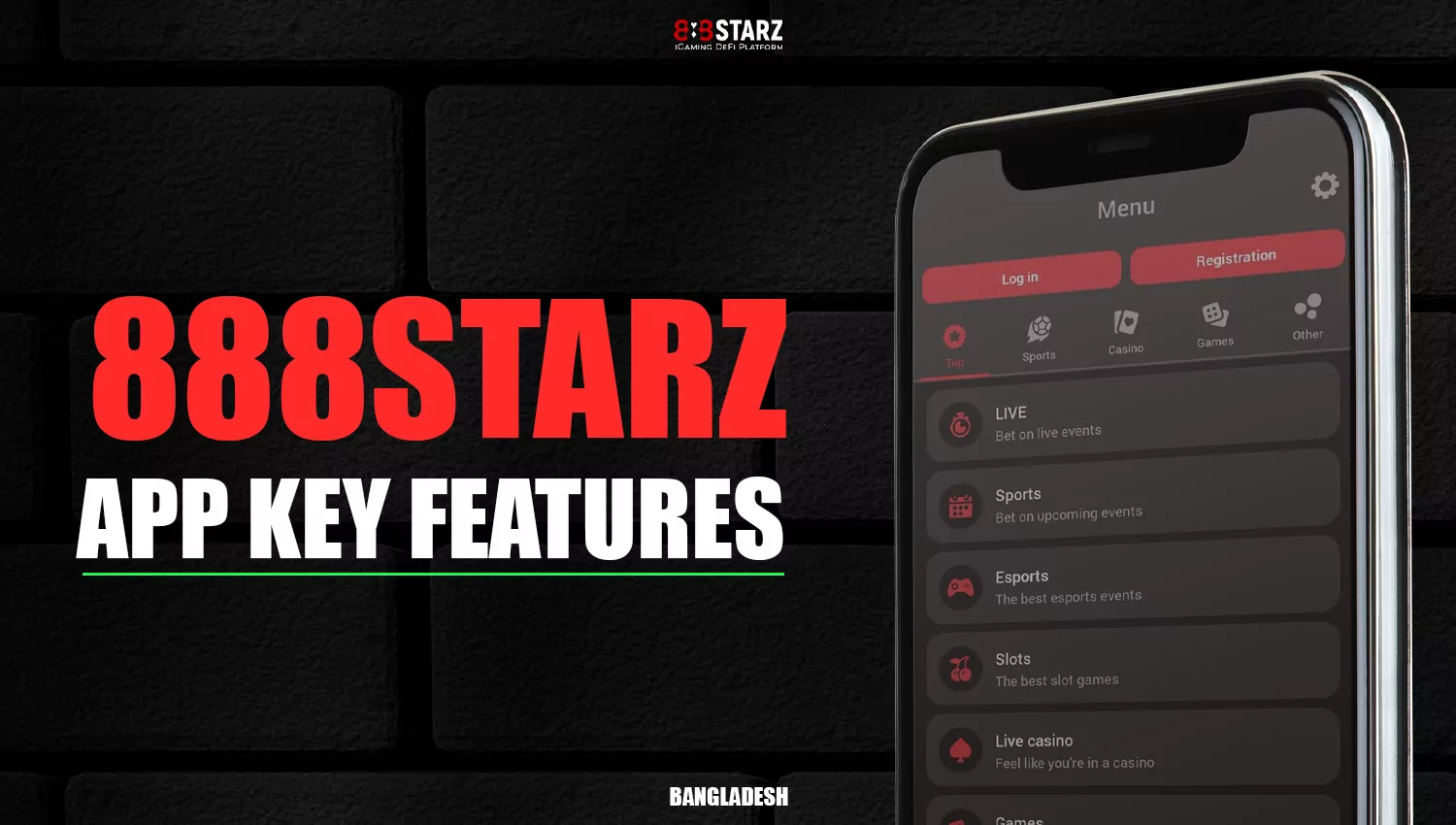 Highlighted Sections in the 888Starz Mobile App for Users in Bangladesh