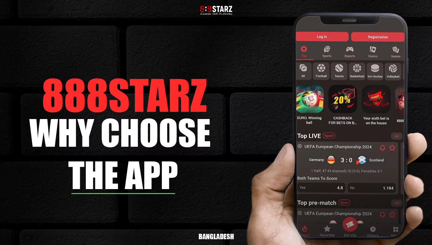 The 888Starz mobile application tailored for users in Bangladesh
